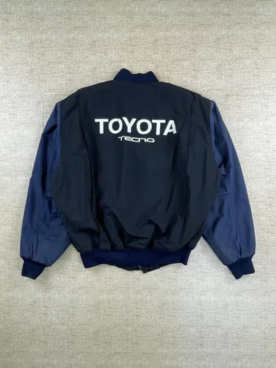 Pre-owned Moto X Racing Vintage Toyota Techno Japan Racing Bomber Jacket In Black