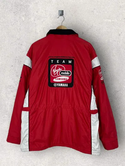 Pre-owned Moto X Racing Vintage Y2k Yamaha Team Winter Jacket Racing In Red
