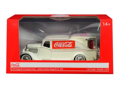 Motorcity Classics 1934 Dodge Kh-32 Streamline Fountain Truck "coca-cola" Cream 1/43 Diecast Model Car By Motorcity Cla In Red