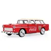 Motorcity Classics 1955 Chevrolet Bel Air Nomad Red With White Top Coca-cola 1-24 Diecast Model Car