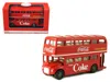Motorcity Classics 1960 Routemaster London Double Decker Bus Red "coca-cola" 1/64 Diecast Model By