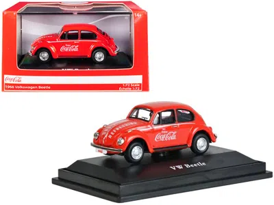 Motorcity Classics 1966 Volkswagen Beetle "coca-cola" Red 1/72 Diecast Model Car By