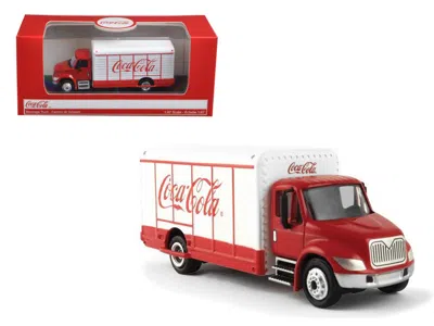 Motorcity Classics Coca-cola Beverage Truck Red And White 1/87 Diecast Model By