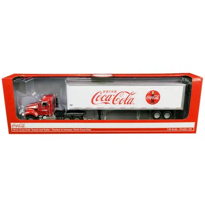 Motorcity Classics Truck Tractor With 53 Ft. Trailer Drink Coca-cola Red & White 1 By 50 Diecast Model