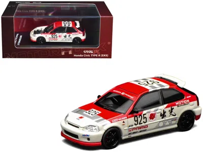 Motorhelix Honda Civic Type R (ek9) Rhd (right Hand Drive) #925 "idemitsu Motion" White And Red 1/64 Diecast Mo In Multi