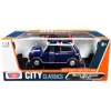 Motormax 1-18 Scale Right Hand Drive 1961-1967 Morris Mini Cooper Classics Diecast Model Car With British Fla