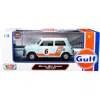 Motormax 1961-1967 Morris Mini Cooper Rhd (right Hand Drive) #6 "gulf Oil" Light Blue With Orange Stripes And