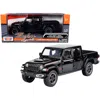 Motormax 1-24 & 1-27 Diecast Model Car For 2021 Jeep Gladiator Rubicon Closed Top Pickup Truck Black