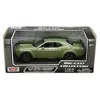 Motormax 2018 Dodge Challenger Srt Hellcat Widebody Green Metallic With Black Stripes 1/24 Diecast Model Car