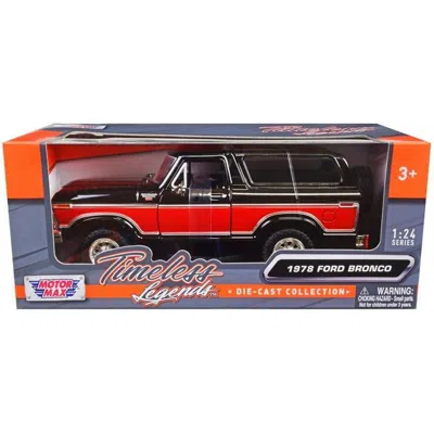 Motormax 1-24 Scale Diecast 1978 Ford Bronco Ranger Xlt With Spare Tire Timeless Legends Series Model Car Bla