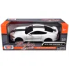 Motormax 2018 Ford Mustang Gt 5.0 White With Black Stripes "timeless Legends" Series 1/24 Diecast Model Car B