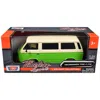 Motormax Volkswagen Type 2 (t3) Van Green And Beige "timeless Legends" Series 1/24 Diecast Model Car By Motor