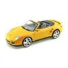 Motormax 1 By 18 Porsche 911 Turbo Convertible Diecast Car Model, Yellow