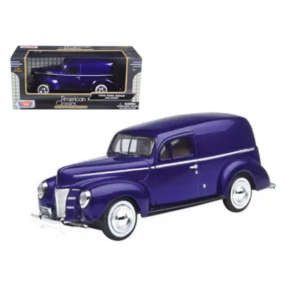MOTORMAX 1 BY 24 1940 FORD SEDAN DELIVERY DIECAST CAR MODEL - PURPLE