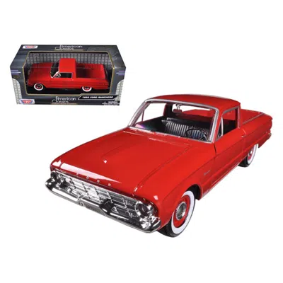 MOTORMAX 1 BY 24 1960 FORD FALCON RANCHERO PICKUP DIECAST CAR MODEL - RED