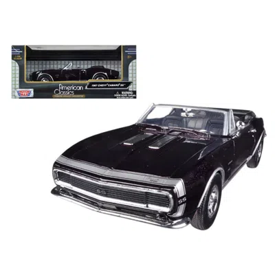 MOTORMAX 1 BY 24 1967 CHEVROLET CAMARO SS CONVERTIBLE DIECAST CAR MODEL - BURGUNDY