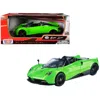Motormax 1 By 24 Scale Diecast For Pagani Huayra Model Car, Roadster Green