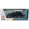 Motormax 1 To 24 Scale Toyota Fj40 Land Cruiser Black With White Top Diecast Model Car