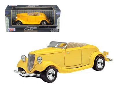 Motormax 1934 Ford Coupe Yellow 1/24 Diecast Car Model By