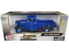 Motormax 1937 Ford Pickup Truck Blue Metallic And Black "american Classics" 1/24 Diecast Model Car By Motorma