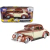 Motormax 1939 Chevrolet Coupe Lowrider Beige And Brown Metallic "get Low" Series 1/24 Diecast Model Car By Mo