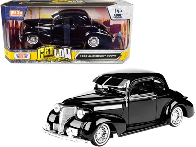 MOTORMAX 1939 CHEVROLET COUPE LOWRIDER BLACK "GET LOW" SERIES 1/24 DIECAST MODEL CAR BY MOTORMAX