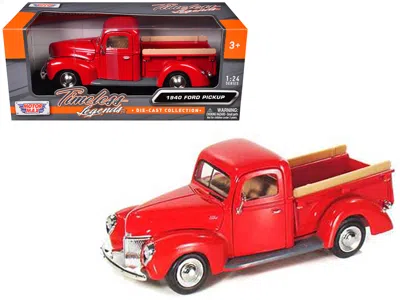 Motormax 1940 Ford Pickup Truck Red 1/24 Diecast Model Car By