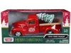 Motormax 1940 Ford Pickup Truck Red "merry Christmas" With Tree Accessory 1/24 Diecast Model Car By  In Red