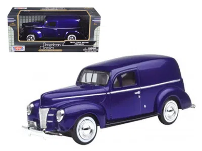 Motormax 1 By 24 1940 Ford Sedan Delivery Diecast Car Model - Purple