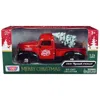 Motormax 1941 Plymouth Pickup Truck Red And Black "merry Christmas" With Tree Accessory 1/24 Diecast Model Ca