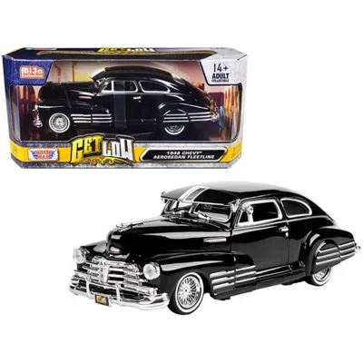 Motormax 1948 Chevrolet Aerosedan Fleetside Lowrider Black Get Low Series 1-24 Diecast Model Car