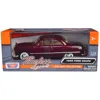 Motormax 1949 Ford Coupe Burgundy 1/24 Diecast Model Car By