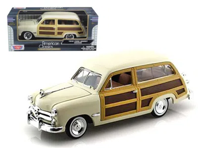 Motormax 1949 Ford Woody Wagon Beige 1/24 Diecast Model Car By