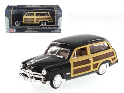 Motormax 1949 Ford Woody Wagon Black 1/24 Diecast Model Car By