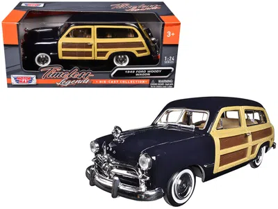 Motormax 1949 Ford Woody Wagon Dark Blue 1/24 Diecast Model Car By  In Multi