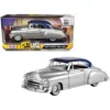 Motormax 1950 Chevrolet Bel Air Lowrider Silver Metallic With Blue Metallic Top Get Low Series 1-24 Diecast M