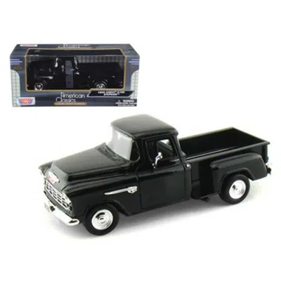 Motormax 1955 Chevrolet 5100 Stepside Model Pickup Truck, Black
