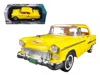 Motormax 1955 Chevrolet Bel Air Convertible Soft Top Yellow "timeless Classics" 1/18 Diecast Model Car By Mot