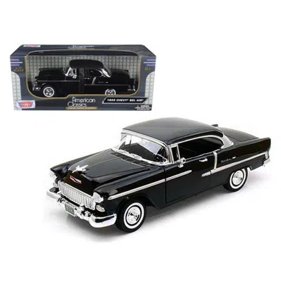 Motormax 1955 Chevrolet Bel Air Hard Top Black 1-18 Diecast Car Model