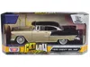 Motormax 1955 Chevrolet Bel Air Lowrider Hard Top Beige Metallic And Black "get Low" Series 1/24 Diecast Car