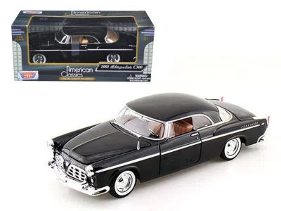 Motormax 1955 Chrysler C300 Model Car With Display Case, Black