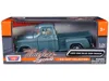 Motormax 1955 Gmc Blue Chip Pickup Truck Timeless Legends Series 1-24 Scale Diecast Model Car Light Blue