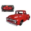 Motormax 1956 Ford F-100 Pickup Model Car Red