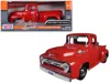 Motormax 1956 Ford F-100 Pickup Red 1/24 Diecast Model Car By