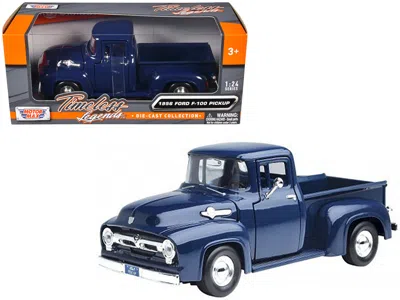 Motormax 1956 Ford F-100 Pickup Truck Blue 1/24 Diecast Model Car By