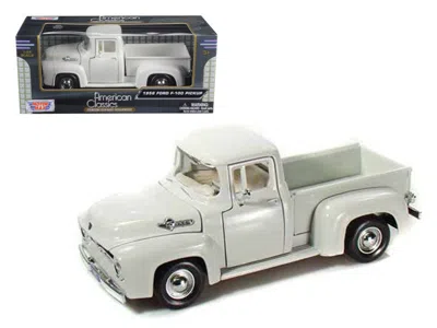 Motormax 1956 Ford F-100 Pickup Truck White 1/24 Diecast Model Car By