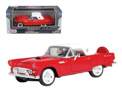 Motormax 1 By 24 1956 Ford Thunderbird Diecast Car Model, Red