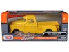 Motormax 1957 Chevrolet 3100 Stepside Pickup Truck Timeless Legends Series 1-24 Scale Diecast Model Car Yello
