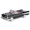 Motormax 1957 Chevrolet Bel Air Convertible Black James Bond 007 Dr. No 1962 Movie 1-18 Diecast Model Car