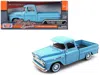Motormax 1 By 24 1958 Chevrolet Apache Fleetside Pickup Diecast Car Model Light Blue